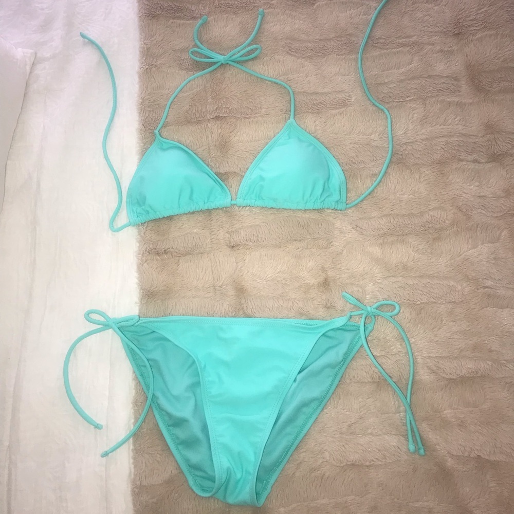 Blue bikini